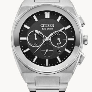 CITIZEN AXIOM SC BLACK DIAL STAINLESS STEEL WATCH CA4580-50E