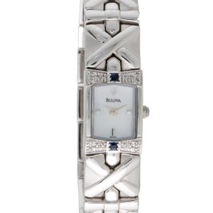 BULOVA MOTHER OF PEARL DIAL W/DIAMOND ACCENTS WOMEN'S WATCH 96R16