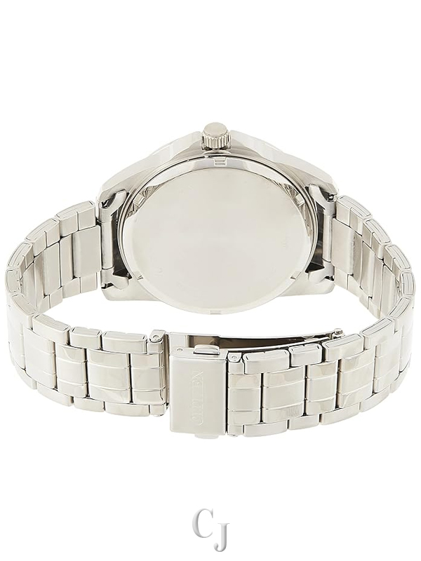 CITIZEN STAINLESS STEEL QUARTZ BLACK DIAL WATCH AG8340-58E - Image 3