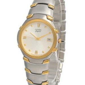 CITIZEN ELEGANCE TWO-TONE STAINLESS STEEL GOLD DIAL WATCH BI0124-57PZ