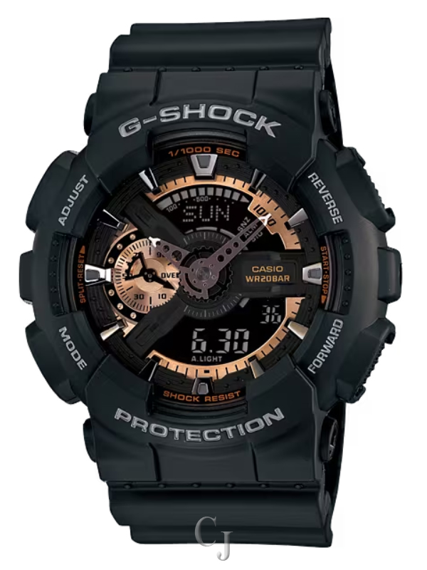 G-SHOCK ANALOG-DIGITAL GA-110 SERIES BLACK DIAL MEN’S WATCH GA110RG-1A