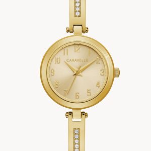 CARAVELLE BY BULOVA DRESS CHAMPAGNE DIAL WOMEN'S WATCH 44X100