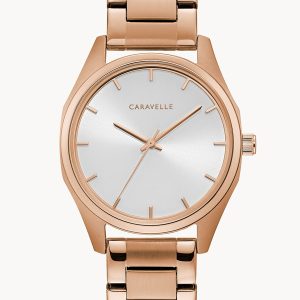 CARAVELLE BY BULOVA MIN MAX SILVER-TONE DIAL WOMEN'S WATCH 45L179