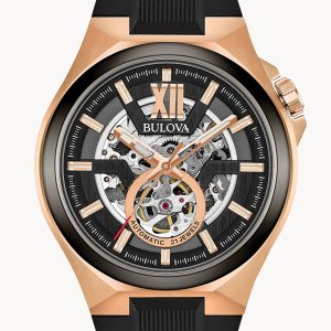 BULOVA MAQUINA AUTOMATIC BLACK DIAL WATCH 98A177