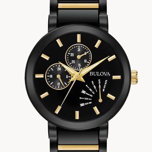 BULOVA FUTURO MODERN BLACK DIAL MEN’S WATCH 98C124