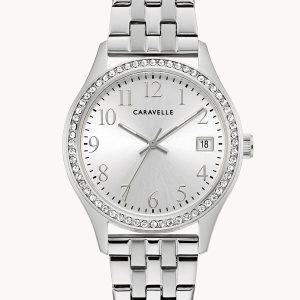 CARAVELLE BY BULOVA BOX SET SILVER DIAL WOMEN’S WATCH 43X104