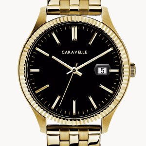 CARAVELLE BY BULOVA DRESS BLACK DIAL MEN’S WATCH 44B121