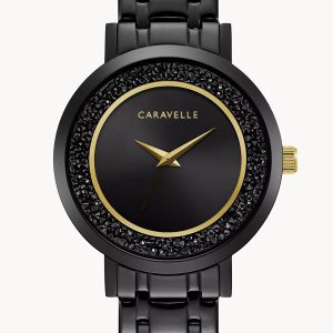 CARAVELLE BY BULOVA MODERN BLACK DIAL WOMEN’S WATCH 45L181
