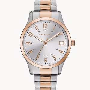 CARAVELLE BY BULOVA TRADITIONAL SILVER DIAL WOMEN’S WATCH 45L183