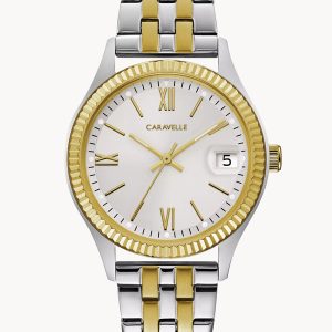 CARAVELLE BY BULOVA DRESS SILVER-TONE DIAL WOMEN’S WATCH 45M112