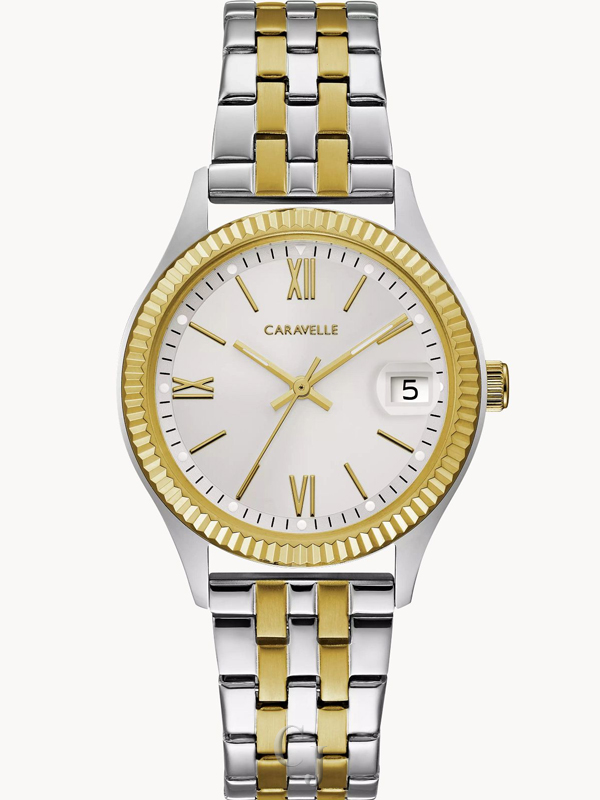 CARAVELLE BY BULOVA DRESS SILVER-TONE DIAL WOMEN’S WATCH 45M112