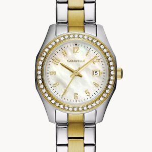 CARAVELLE BY BULOVA DRESS SILVER-TONE DIAL WOMEN’S WATCH 45M112