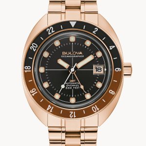 BULOVA OCEANOGRAPHER GMT BLACK DIAL MEN’S WATCH 97B215