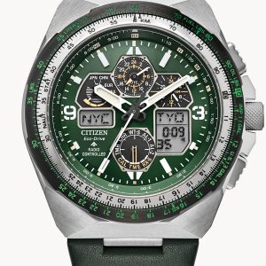 CITIZEN PROMASTER SKYHAWK A-T GREEN DIAL MEN’S WATCH JY8147-01X