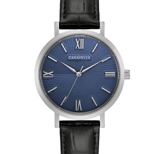 CARAVELLE BY BULOVA DRESS BLUE DIAL MEN’S WATCH 43A152