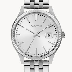 CARAVELLE BY BULOVA DRESS WHITE DIAL MEN’S WATCH 43B163