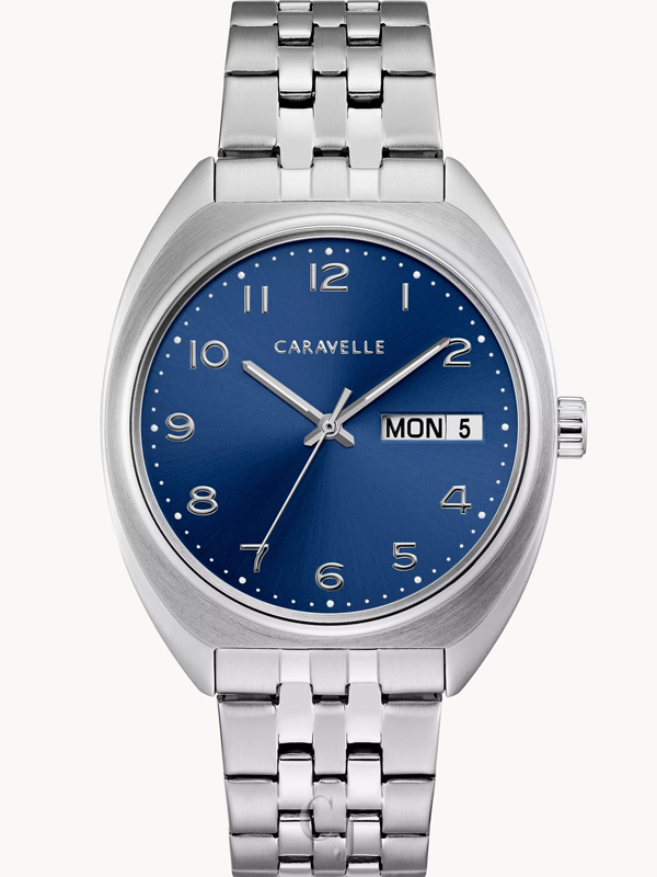 CARAVELLE BY BULOVA RETRO BLUE DIAL MEN’S WATCH 43C120