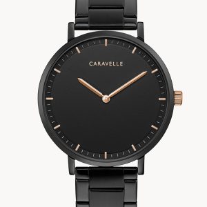 CARAVELLE BY BULOVA MIN MAX BLACK DIAL MEN’S WATCH 45A145