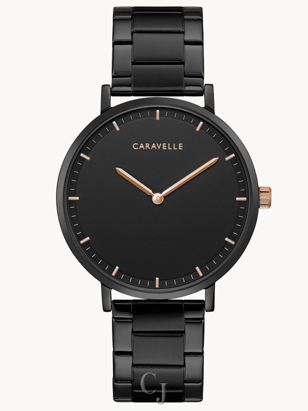 CARAVELLE BY BULOVA MIN MAX BLACK DIAL MEN’S WATCH 45A145