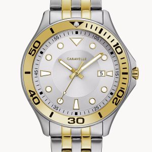 CARAVELLE BY BULOVA SPORT SILVER-TONE DIAL MEN’S WATCH 45B151