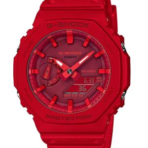G-SHOCK GA-2100 SERIES RED DIAL ANALOG-DIGITAL WATCH GA2100-4A