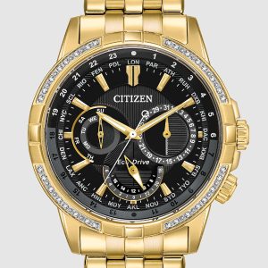 CITIZEN CALENDRIER BLACK DIAL MEN’S WATCH BU2082-56E