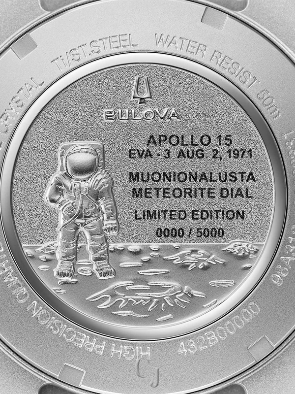 BULOVA LUNAR PILOT METEORITE GRAY DIAL MEN’S LIMITED EDITION WATCH 96A312 - Image 5