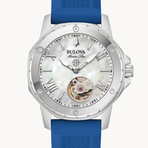 BULOVA MARINE STAR WHITE DIAL WATCH 96L324