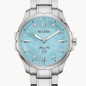 BULOVA MARINE STAR BLUE DIAL STAINLESS STEEL WOMEN’S WATCH 96P248