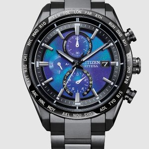 CITIZEN HAKUTO-R PURPLE DIAL MEN’S ATOMIC TIMEKEEPING / SUPER TITANIUM WATCH AT8285-68Z