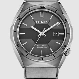 CITIZEN SUPER TITANIUM ARMOR BLACK DIAL MEN'S WATCH AW1660-51H