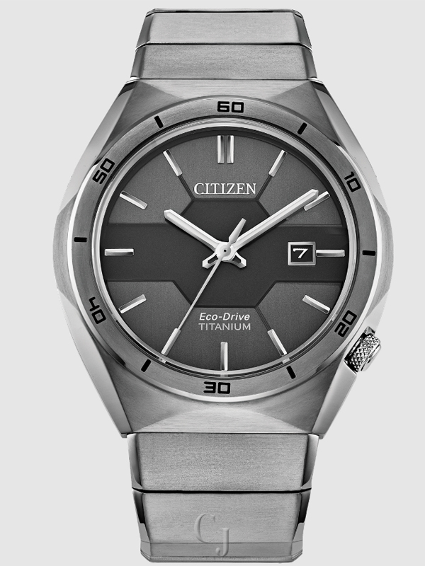 CITIZEN SUPER TITANIUM ARMOR BLACK DIAL MEN'S WATCH AW1660-51H