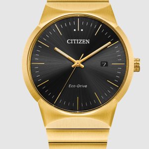 CITIZEN AXIOM ECO-DRIVE BLACK DIAL STAINLESS STEEL MEN’S WATCH BM7582-56E