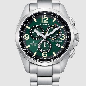 CITIZEN PROMASTER LAND ATOMIC TIMEKEEPING GREEN DIAL MEN'S WATCH CB5921-59X