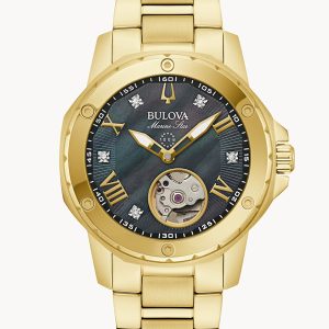 BULOVA MARINE STAR BLACK DIAL WOMEN’S WATCH 97P171