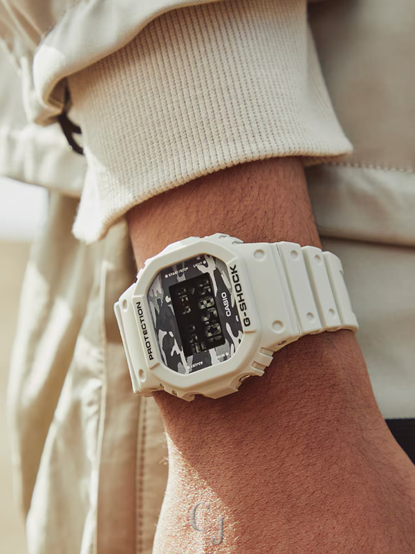 G-SHOCK 5600 SERIES DIGITAL GRAY CAMOUFLAGE DIAL MEN’S WATCH DW5600CA-8 - Image 7