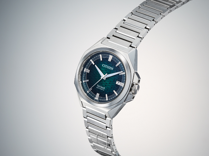 CITIZEN AUTOMATIC SERIES8 831 GREEN DIAL STAINLESS STEEL MEN’S WATCH NB6050-51W - Image 4