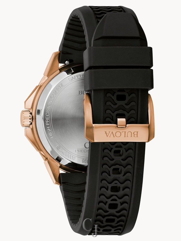 BULOVA MARINE STAR SERIES C BROWN DIAL SILICONE STRAP MEN’S WATCH 98B421 - Image 3