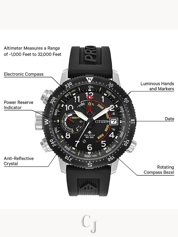 CITIZEN PROMASTER ALTICHRON BLACK DIAL MEN’S WATCH BN5058-07E - Image 6