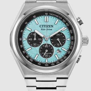 CITIZEN FORZA CHRONO BLUE DIAL MEN’S SUPER TITANIUM WATCH CA4610-85M
