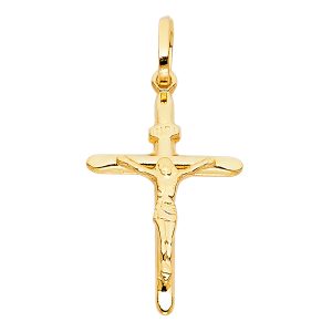 14K Yellow gold Crucifix Pendant