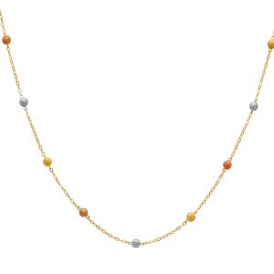 14k Gold Tri-Color Fancy Necklace