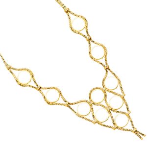 14k Yellow Gold 2.5 Pesos (10PCS) Bola Necklace
