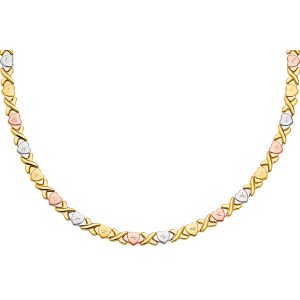 14k Gold Tri-Color Stampato Necklace