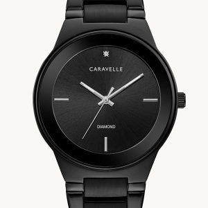 CARAVELLE BY BULOVA MODERN BLACK DIAL MEN’S WATCH 45D108