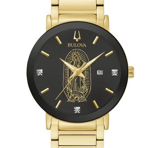 BULOVA BLACK GUADALUPE DIAMOND DIAL MEN’S WATCH 97D134
