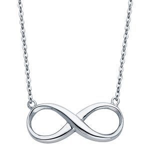 14k White Gold Infinity Necklace