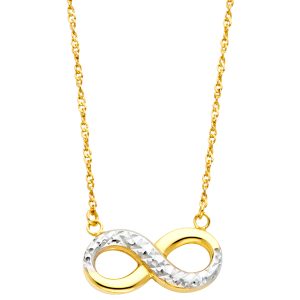 14K Two-Tone Gold Infinity Necklace