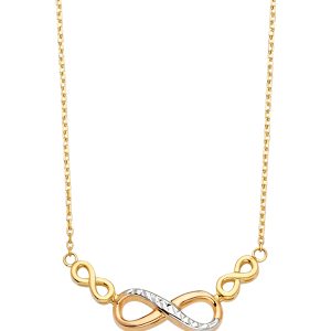 14k Yellow Gold Infinity Light Necklace