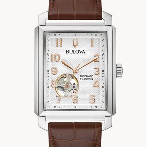 BULOVA SUTTON SILVER-TONE DIAL MEN’S WATCH 96A268